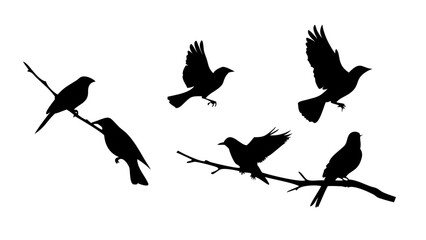 Minimalist black silhouette of a dog animal
