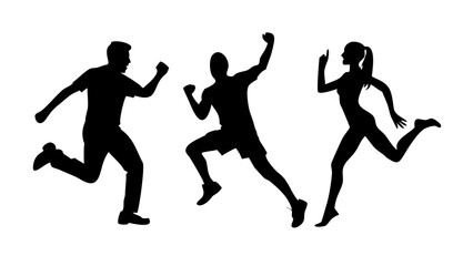 Minimalist Black Silhouette of a Man person male