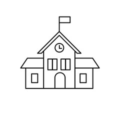 Campus icon simple vector isolated symbol linear illustration for web and app..eps