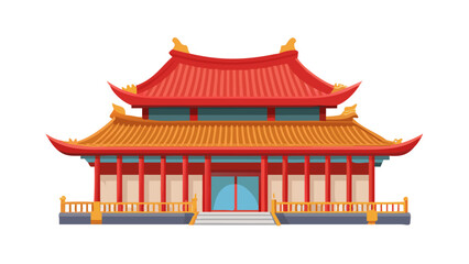 Obraz premium Traditional East Asian Pagoda Building temple architecture