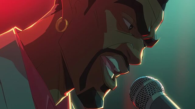 Man Singing on Stage