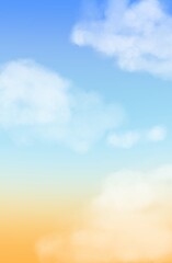 Abstract blue blur gradient sky with cloud 