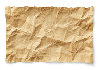 Obraz premium Crumpled, tan-colored paper sheet