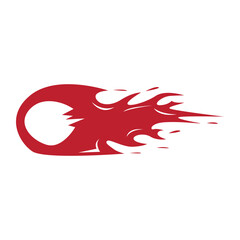 Fototapeta premium outer space concept with meteorite logo, space rock as asteroid simple silhouette vintage symbol illustration brand or business product and design template