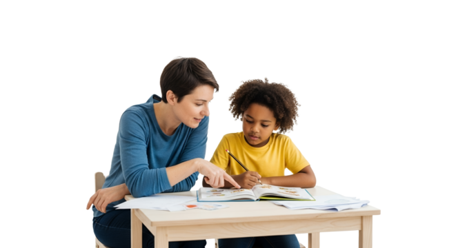 Engaging tutor guides focused student through enriching educational material, fostering academic growth and encouraging interactive learning and
