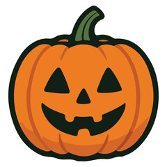 Modern Halloween Pumpkins Illustration