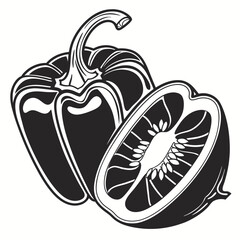 vector illustration of an bell pepper