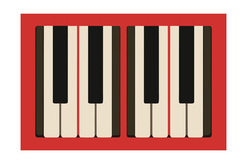 Fototapeta premium piano keys isolated on white background music instrument art web design icon