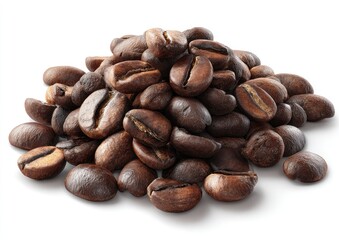 Pile of roasted coffee beans