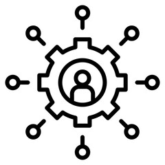 Service Hub Icon Element For Design