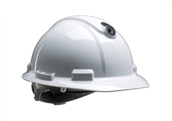 Fototapeta premium White safety helmet with camera