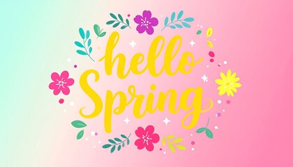 Fototapeta premium Bright hello spring art