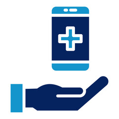 Obraz premium Virtual Care Icon Element For Design