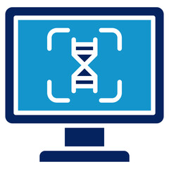 Dna Scanner Icon Element For Design