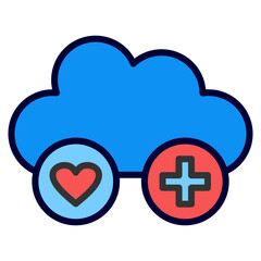 Health Cloud Icon Element For Design