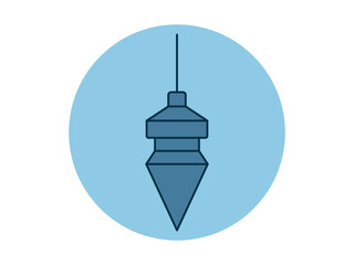 Pendulum icon. Tool construction vector icon. Flat illustration concept.