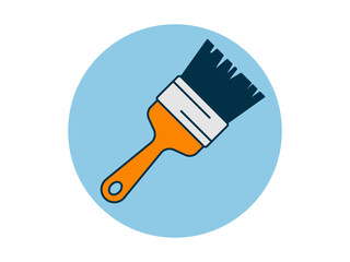 Paintbrush icon. Tool construction vector icon. Flat illustration concept.