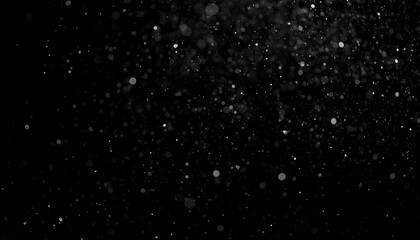 Fototapeta premium Subtle Dust Particle Overlay with Floating Specks on Transparent Black Background