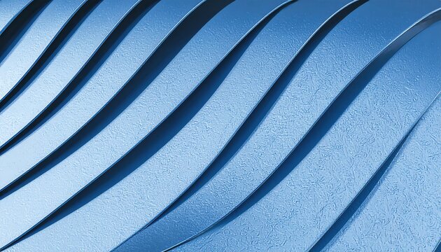 Captivating blue metallic waves create a modern abstract background with dynamic lighting and texture
