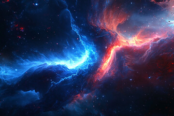 Cosmic Collision A Nebula's Fiery Embrace