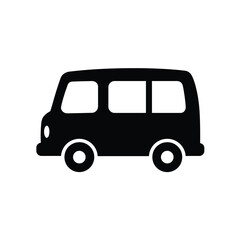 Creation And Customization Mini Bus Flat Vector Design