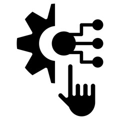 Digital Transformation Glyph Icon