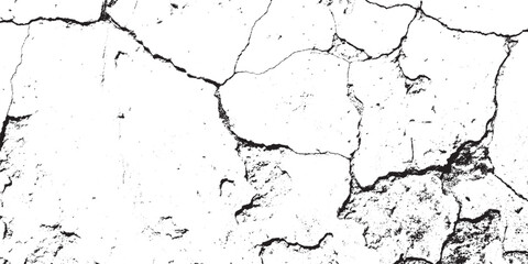 Fototapeta premium Distressed White Wall Texture with Black Cracks Grunge Overlay