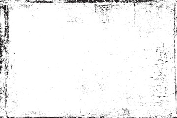 Fototapeta premium Distressed Black White Grunge Vector Frame Border Texture Overlay