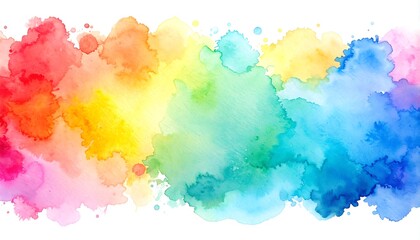 Obraz premium Abstract watercolor rainbow background