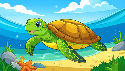 Fototapeta premium turtle in the sea