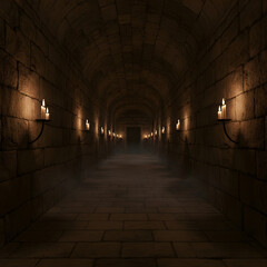 Fototapeta premium Candlelit Corridor