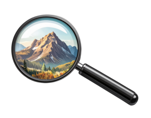 Minimal Search Icon with Magnifier PNG
