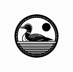 Loon Bird Silhouette &ndash; Iconic Canadian Wildlife Symbol