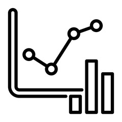 Graph icon, line icon style