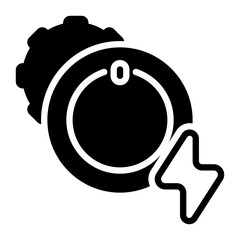 Power On icon, glyph icon style