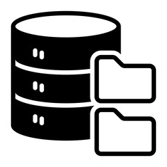Database icon, glyph icon style
