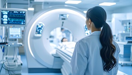 doctor in advanced imaging technology, magnetic resonance imaging diagnostic center.