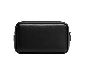 Fototapeta premium Black leather rectangular pouch