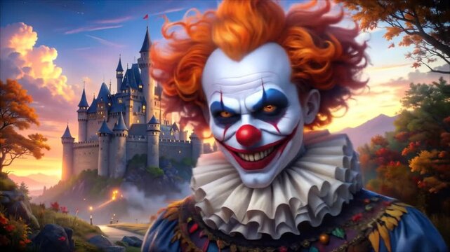 Clown fantasy castle image