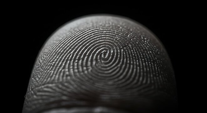 Detailed Fingerprint Close-Up for Security and Science.