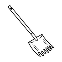 A black and white hoe illustration line art of a coloring page