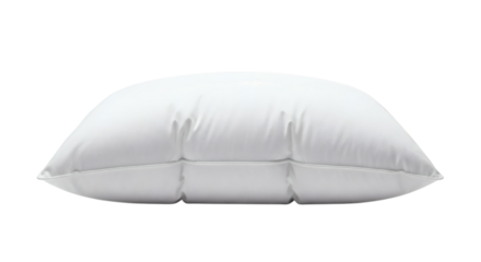 Soft white pillow invites restful sleep, promises comfort and relaxation against a contrasting dark backdrop.
