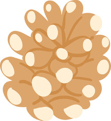 Obraz premium Pinecone Clipart, Rustic Winter Pinecone PNG, Cozy Woodland Forest Illustration