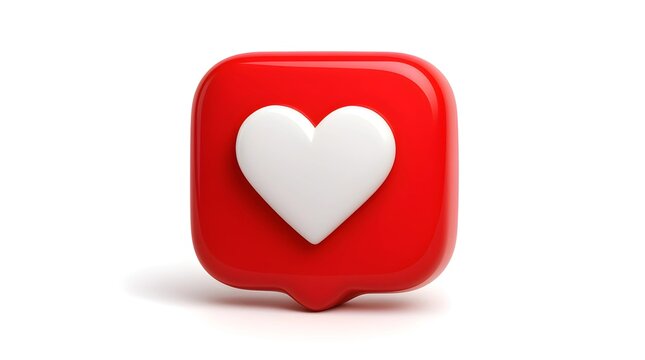 3D Social Media Like Icon - Digital Engagement - Symbol for social media and marketing
