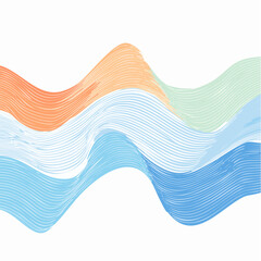Fototapeta premium Abstract Pastel Wave Pattern Background