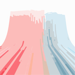 Abstract Colorful Geometric Mountain Shapes