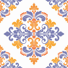 Ornate Floral Damask Pattern Design