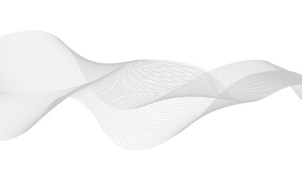 Abstract wave digital element for certificate design. Wave lines smooth flowing dynamic isolated on white background. Technology, 