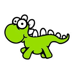 Dino Cute Friend Stegosaurus Dinosaur Happy Smile Funny