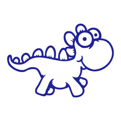 Dino Cute Friend Stegosaurus Dinosaur Happy Smile Funny